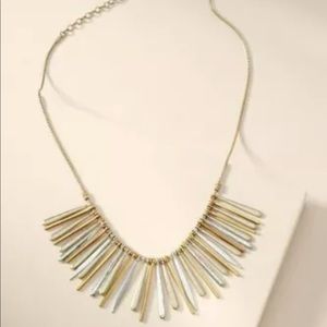 Stella & Dot fringe mixed metals necklace like NEW!